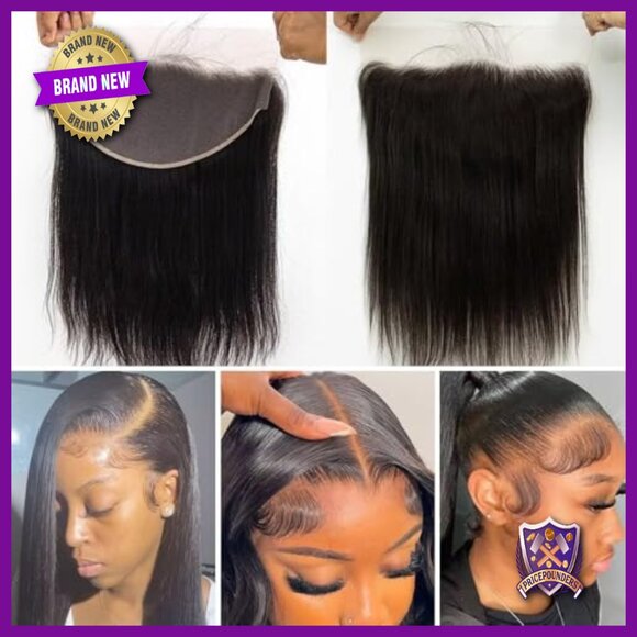 13x6 Swiss HD Lace Frontal Pre Plucked Baby Hair 12 Inch Straight Human Hair main image 3